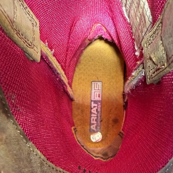 Ariat Greyish-tan Suede Embroidered Heeled Boots - Picture 11 of 13